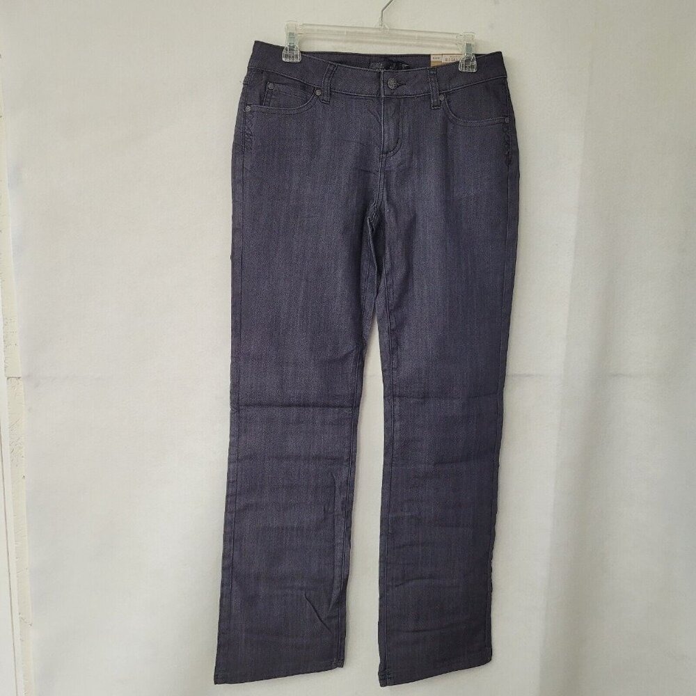 Prana Jada Jean Womens 10 Regular Mid Rise Stretch Denim Pants Solid Dark Wash